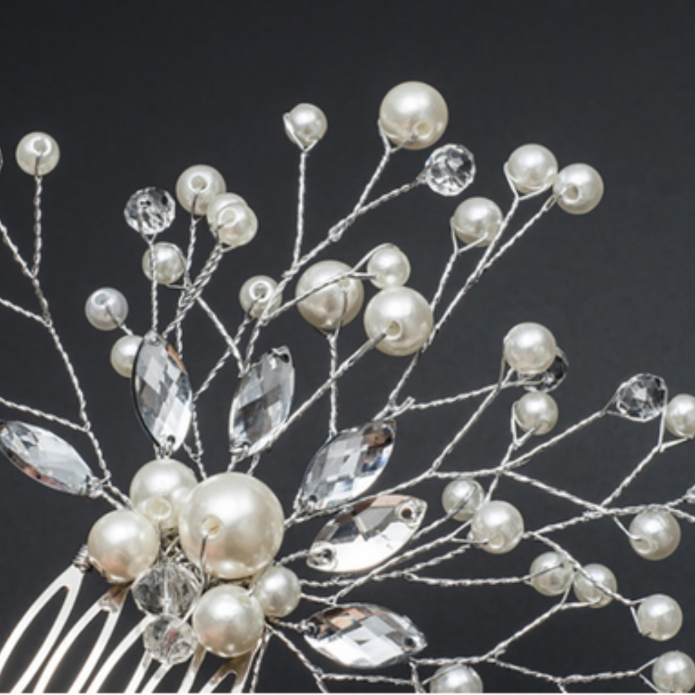 🍒 PEARL & Rhinestone Hair 👩 Accessory - Picture 5 of 8